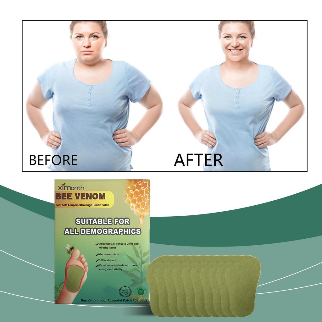 10pcs Bee Venom Foot Patch Slimming & Shaping Deep Cleansing Body Foot Care Foot Patch