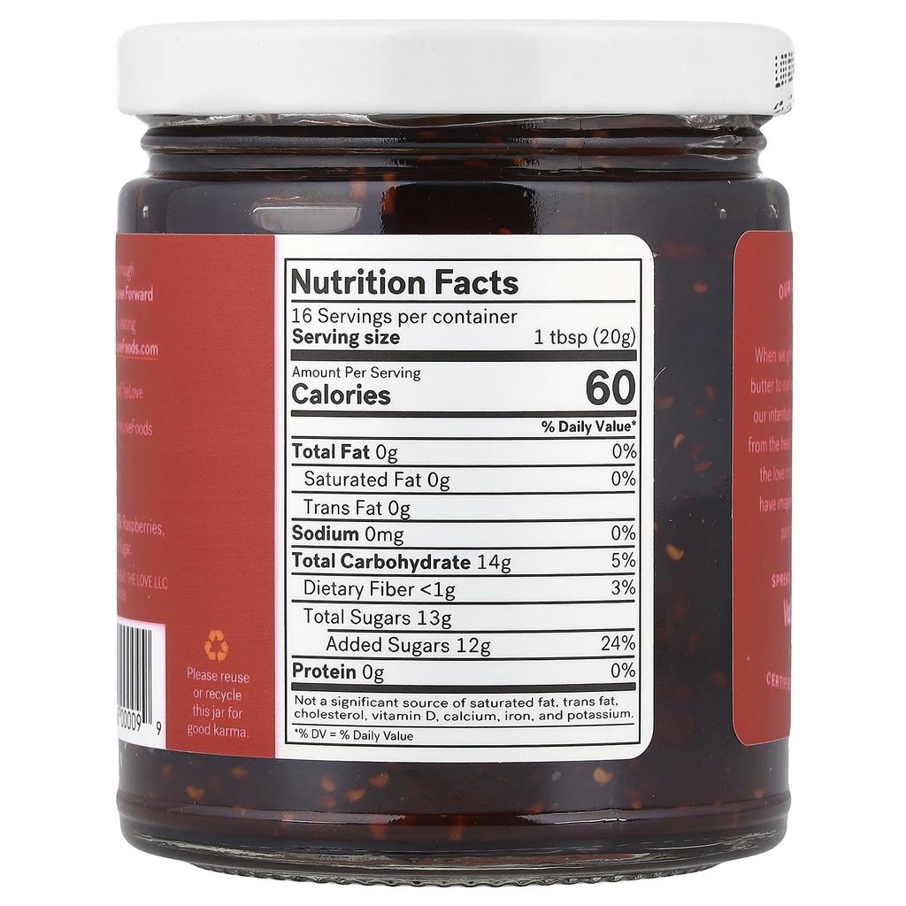 Verbreite die Liebe, handgemachte Himbeermarmelade, 326 g (326 g)