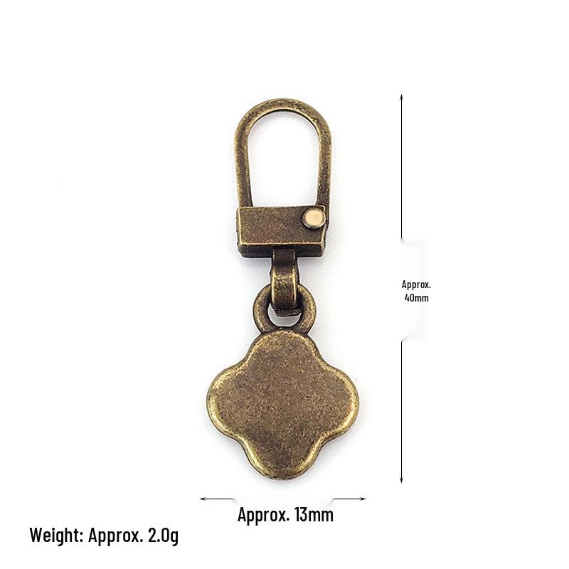 Detachable Metal Zipper Pull Tab Accessory for Bags, Shoes, and Clothes Repair