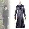 Halloween Wednesday Addams Role Playing Adult School Uniform Costume Set For Themed Parties