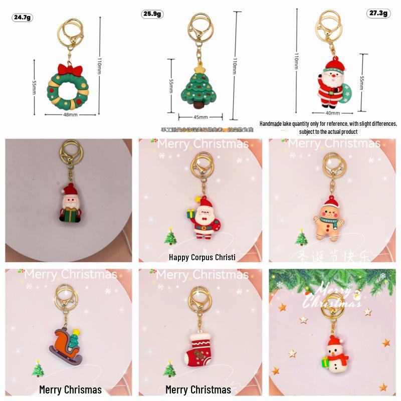 Cute Santa Claus Christmas Keychain Pendant - Backpack or Car Ornament & Children's Gift