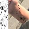 13 Sheets Black Dandelion Temporary Tattoos For Women Men Realistic Tattoos Sticker Fake Flying Birds Butterfly Flower Tatoos Paper Decoration