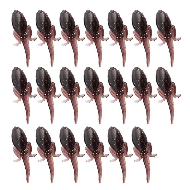 

20pcs Realistic Artificial Baits with Barbed Hook Tiny Baits Soft Fishing Lures for Trout Fishing Tackle Baits size S