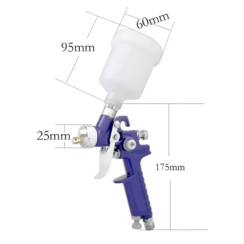 zmart 0.8mm Nozzle Professional HVLP Spray Gun Airbrush Car Aerograph H-2000 Mini Paint Automotive Aerograph Air Gun