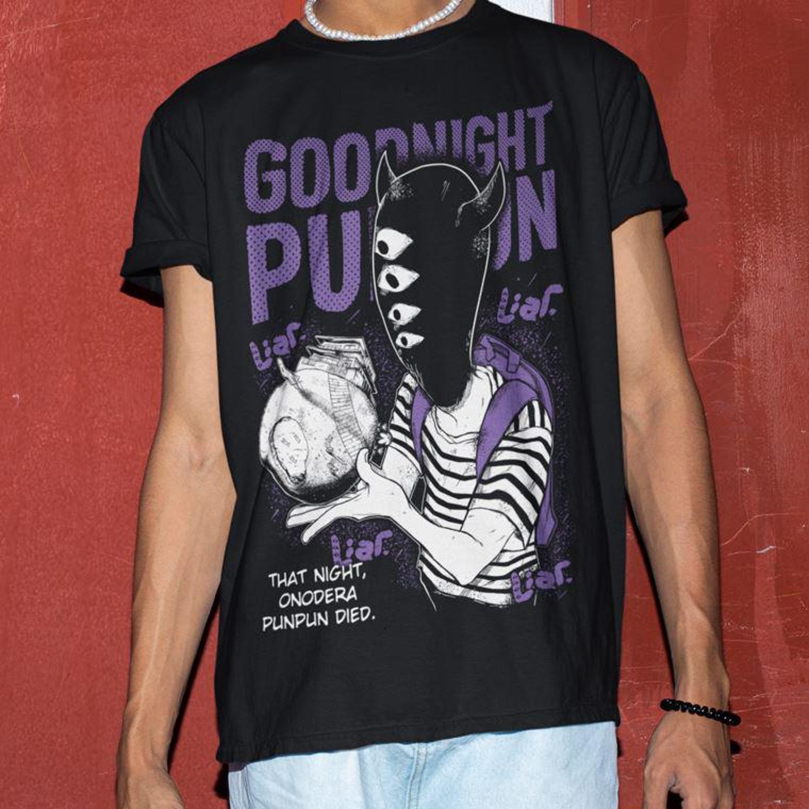 Унисекс аниме-футболка Oyasumi Goodnight Punpun, футболка с мангой Айко Танака S