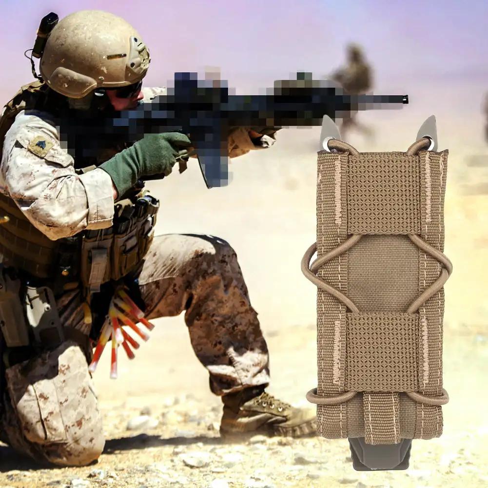 9mm Tactical Magazine Pouch Hunting Single Magazine Bag Outdoor Molle Flashlight Pouch Torch Holder Hunting Knife Holster Bag