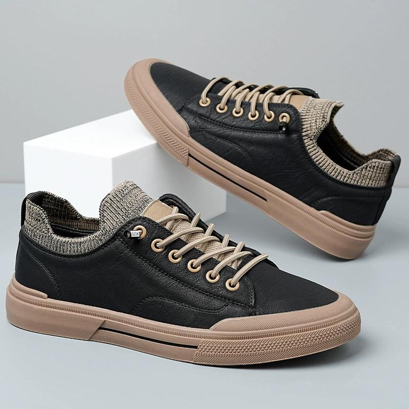 

Универсальная мужская обувь, Обувь для сноуборда One Foot, Мужская повседневная кожаная обувь, Мягкая кожа, Мягкая подошва, Дышащие туфли Bean, Мужская обувь 39 чёрный