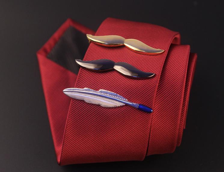 Men's Stylish Silver & Gold Tie Clip Set - Modern, Sleek Designs