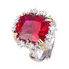 Autumn and Winter New Ring Back Cover Jewelry Red Sapphire Open Ring Fashion High-end Women's