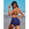 CHARMLEAKS Damen-Badeshorts mit hoher Taille, Badeshorts, Boardshorts mit Badehose