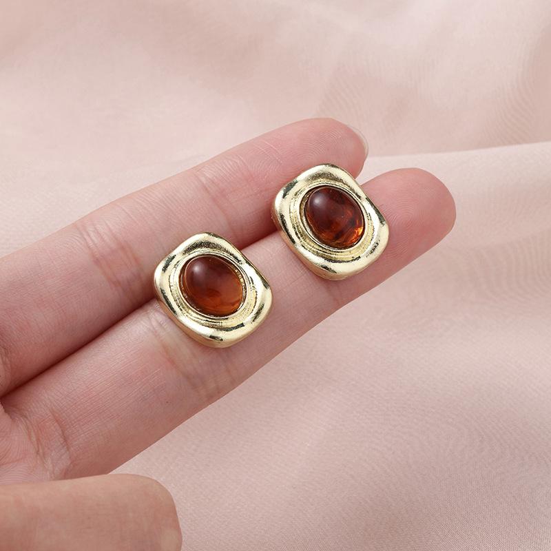 Retro Maillard Earrings for Women, High-end Luxury Earrings