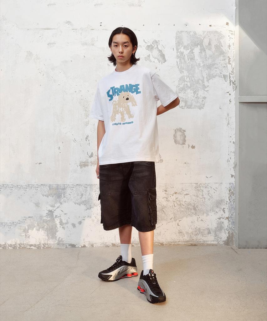 MAHAGRID Strange Puppy Tee Charcoal(Mg2Fmmt506A)