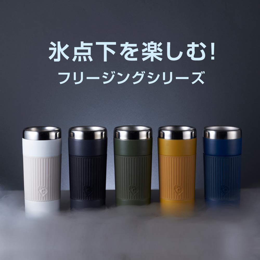 Doshisha Tumbler 260ml, Freezing Tumbler that cools to below freezing point, ON℃ZONE (Ondozone) Vacuum Insulated, Navy, OZFT260SNV