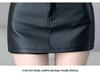 Women's 2024 PU Leather Black Midi Skirt - High Waist, Bodycon, A-Line, Sexy, Slimming, Autumn/Winter Collection