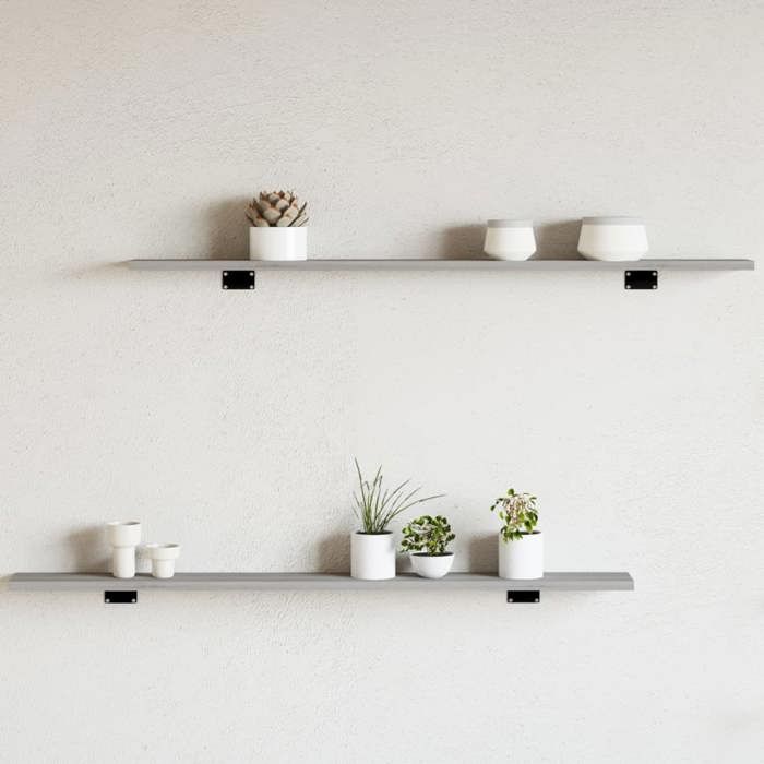 VidaXL Étagères Murales 4 pcs, Tablettes Suspendues avec Rangement, Étagères à Livres Flottantes, Décorations de Salon, 838287