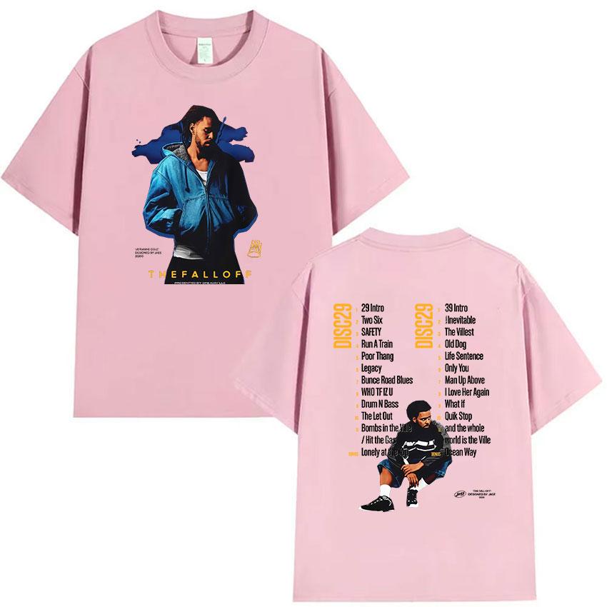J Cole The Fall Off New Album 2026 Merch T Shirt Unisex's Vintage Oversized Cotton T-shirts Unisex Hip Hop Gothic Clothing T-shirt