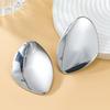 Autumn and Winter Alloy Earrings Exaggerated Earrings Women's Trend Pebble Shape Metal Stud Earrings