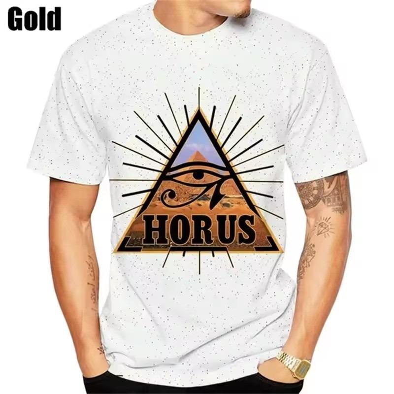 

Древний Гор египетский бог глаз египетский фараон Анубис лицо 3d печатная футболка мужчины женщины винтажный Harajuku короткий рукав футболки топы 6XL