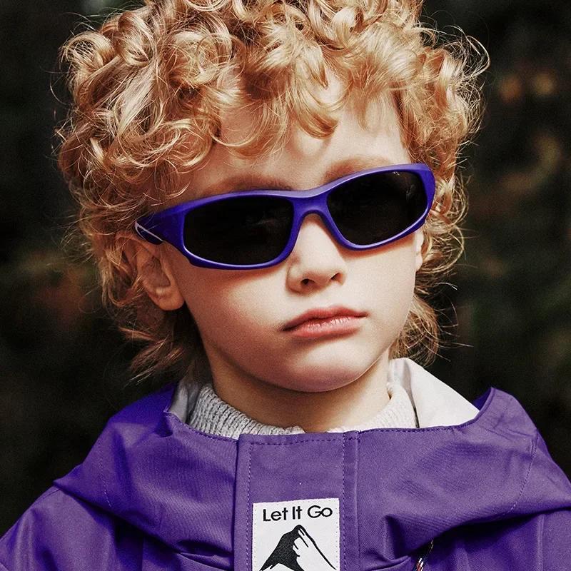 Kids Sunglasses TR90 Boys Girls Wrap Around Sport Sun Glasses Silicone Safety Glasses Gift for Children UV400 protection Eyewear