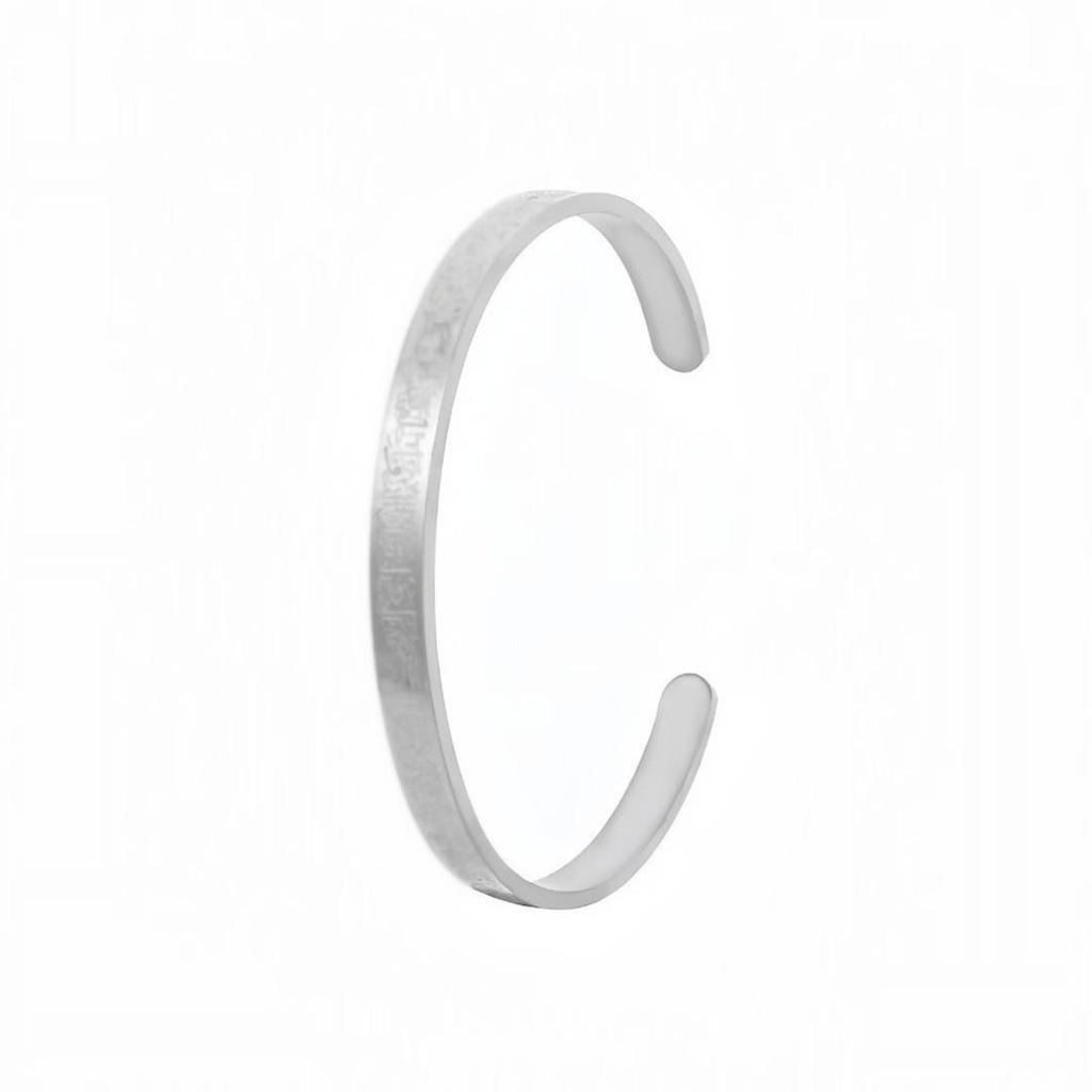 Cross-Border European American Stainless Steel Polka Dot Heart Bangle