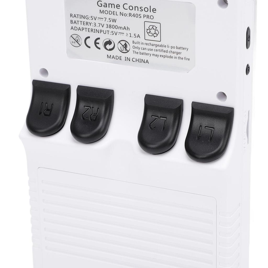 Handheld Game IPS 640x480 Screen Retro Handheld Game Console with 256GB and 45 Emulators Console, 3.5-inch Memory, 30,000 Built-in Games, (WHITE)