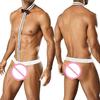 Novelty Sexy Men Mankini Thong Underwear Waiter Costume Bodysuit Lingerie Briefs