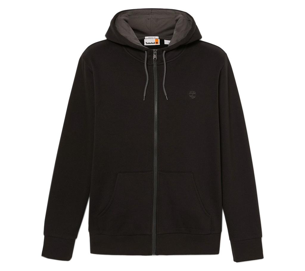Timberland Oyster River Brushed Back Zip Hoodie - Men's Jacket with Hood Black TB0A2GCJ-X65 ORIGINAL