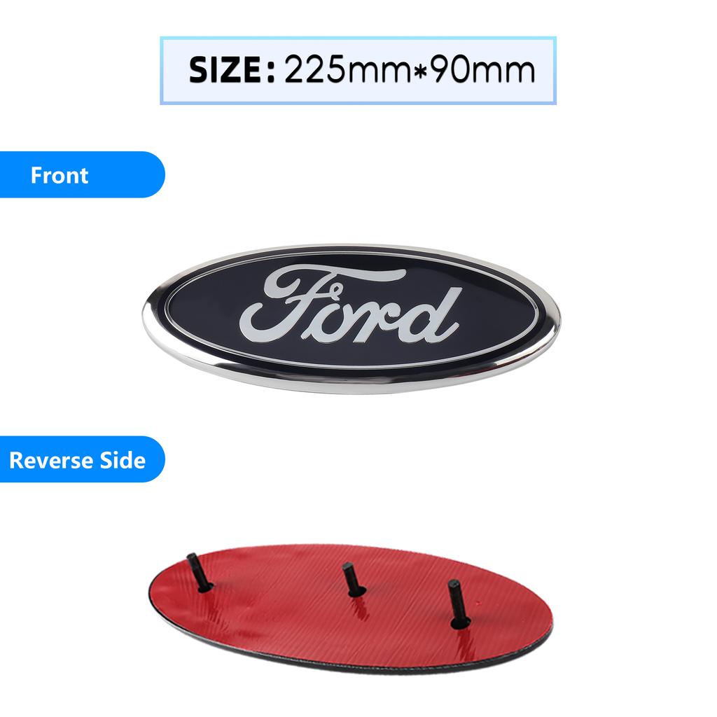 Car Rear Trunk Front Grill Sticker For Ford Grille Emblem Logo Hood Badge Focus Kuga MK7 MAX Fiesta Ranger Mondeo Mustang Escape