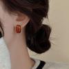 1011 New Maillard Amber Stud Earrings Women's Niche Design High-end Earrings 1011 New Popular Earrings