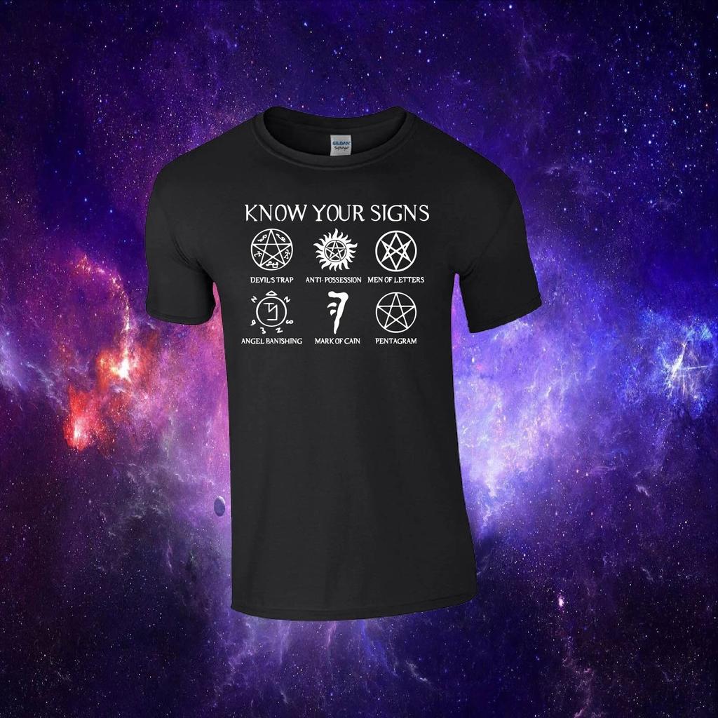 Know Your Signs Supernatural TV Show Inspired Kids/Adults Top T-shirt