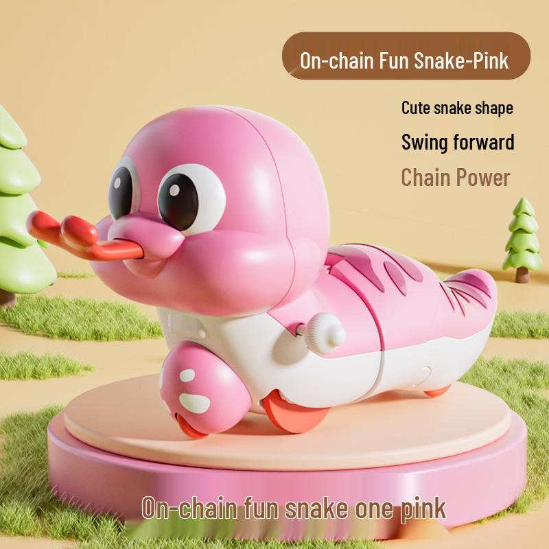 Kids' Wind-Up Crawling Snake Toy - Educational Fun for Boys and Girls