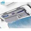 MORYTRADE Sun Visor Storage Pocket with Glasses and Card Gray Holder,