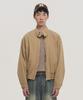 Noise Washed Cotton Harrington Jumper Jacket - Beige