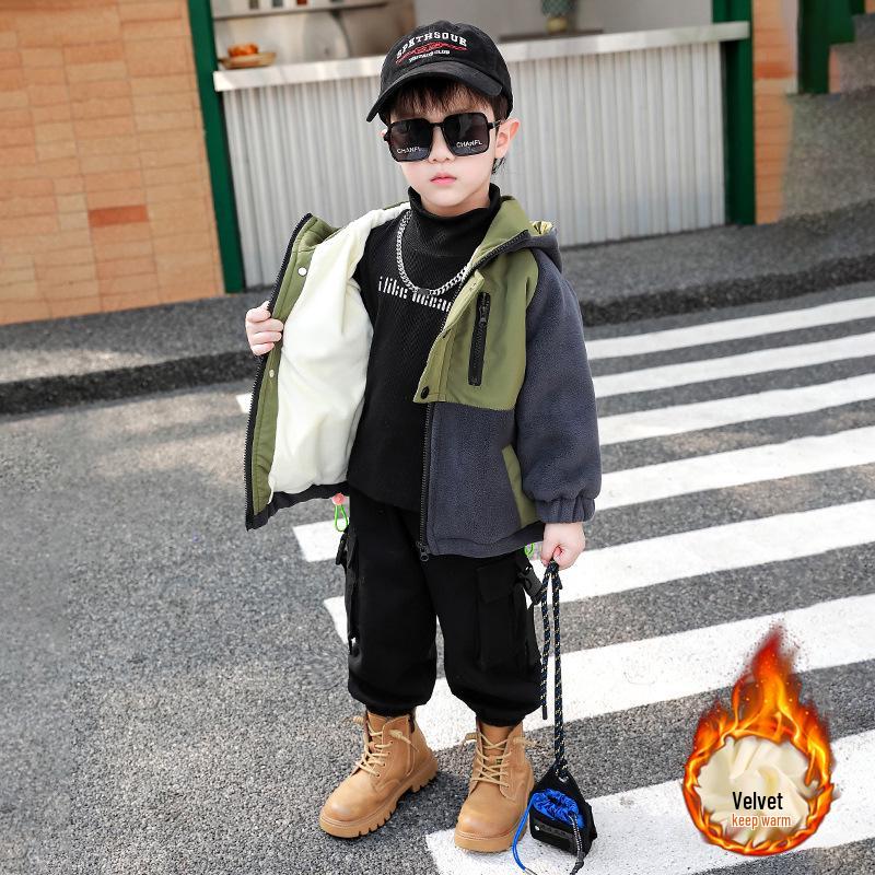 

Мальчиковая вельветовая парка: Уютное пальто для мальчиков на осень/зиму 2025 120 cm