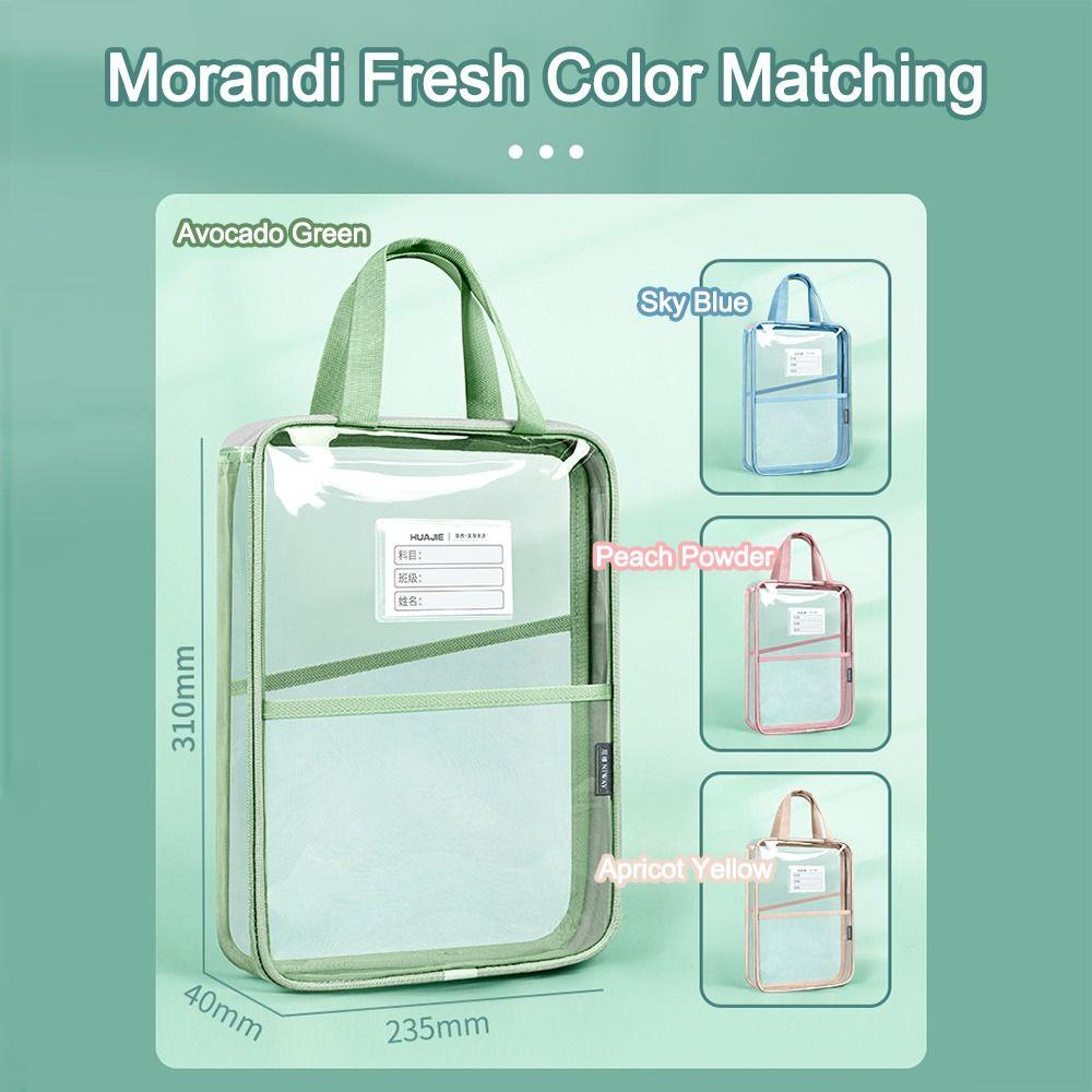 Large-capacity Tote School Bag Transparent Test Papers Document Bag Portable Tutorial Bag  Student