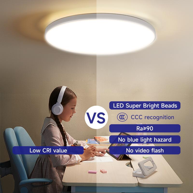 Nowoczesna lampa sufitowa LED AC 110V-220V 18W 30W 40W Oprawa do salonu, sypialni, kuchni Oświetlenie wnętrz