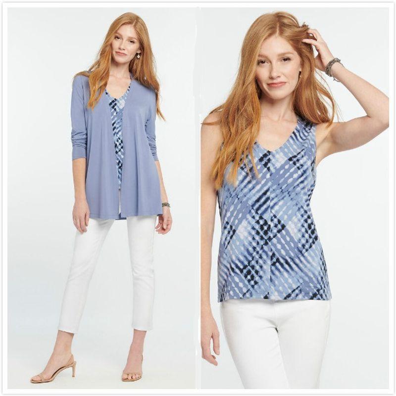 

Wood Tencel Knitting Vest Fashion Plus Size Female Base Clothing Elegance Blue Plaid Spring and Summer Can Be Worn inside and outside Plaid 399 Deep and shallow blue lattice S