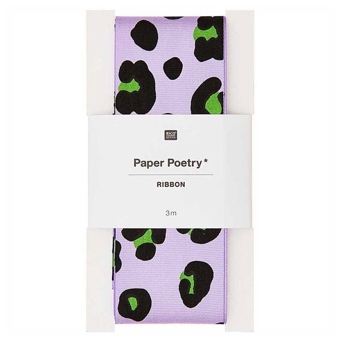 Ruban de taffetas Acid Leo Lilas - 3 m