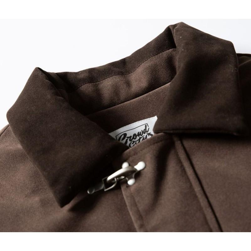 Unisex Oversized Retro Deconstructed Cotton Puffer Jacket With Snap Button Suede-Like Fabric Winter Warm Outerwear