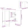 VidaXL Armoire à miroir à LED de bain Chêne sonoma 60x12x45 Acrylique 804959