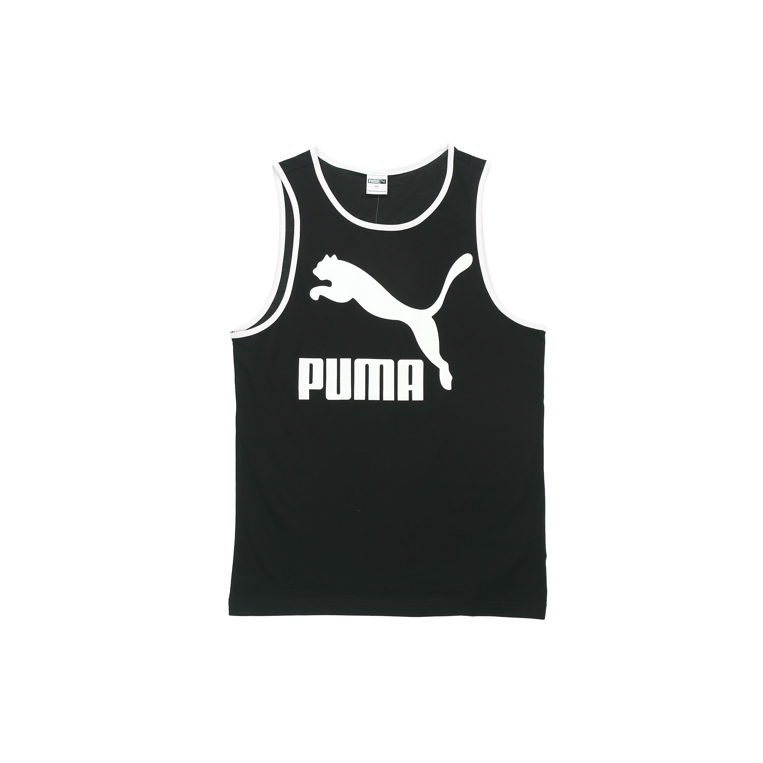 PUMA Classics Logo Tank  Black White  Men s 597456-01 S