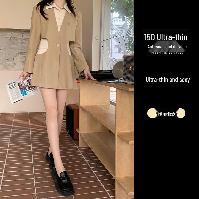 

Ультратонкие черные чулки для женщин, устойчивые к зацепкам - Летние леггинсы с ластовицей, не скользящие Standard Packaging