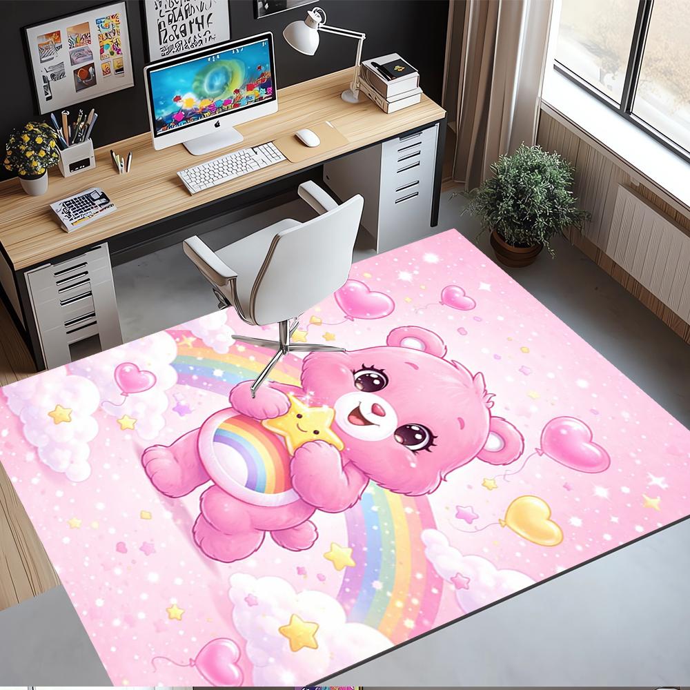 Bear Printed Carpet,Rug,for Office Chair Living Room Bedroom Kitchen Room Decor Gifts.