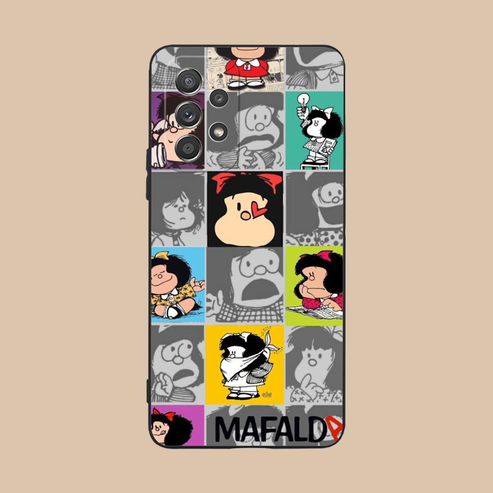Cartoon M-Mafaldas Phone Case for Samsung Galaxy A73 72 71 70 56 55 54 53 52 36 35 34 23 16 15 5G Colour Printing Pretty Luxury