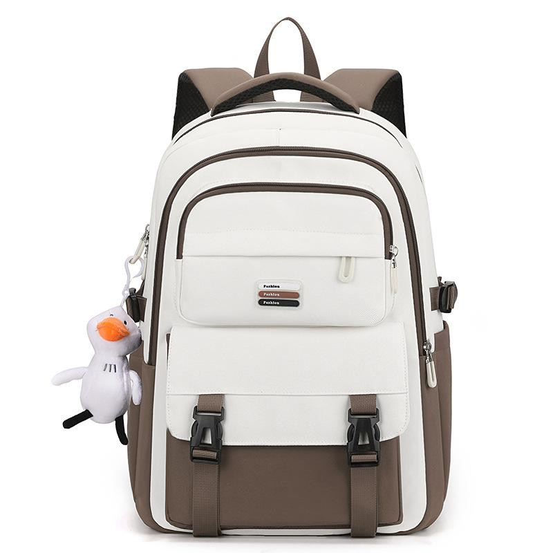 School bag Female primary school students grade 3 to 6 large-capacity backpack Strong and durable Middle school student contrasting color backpack