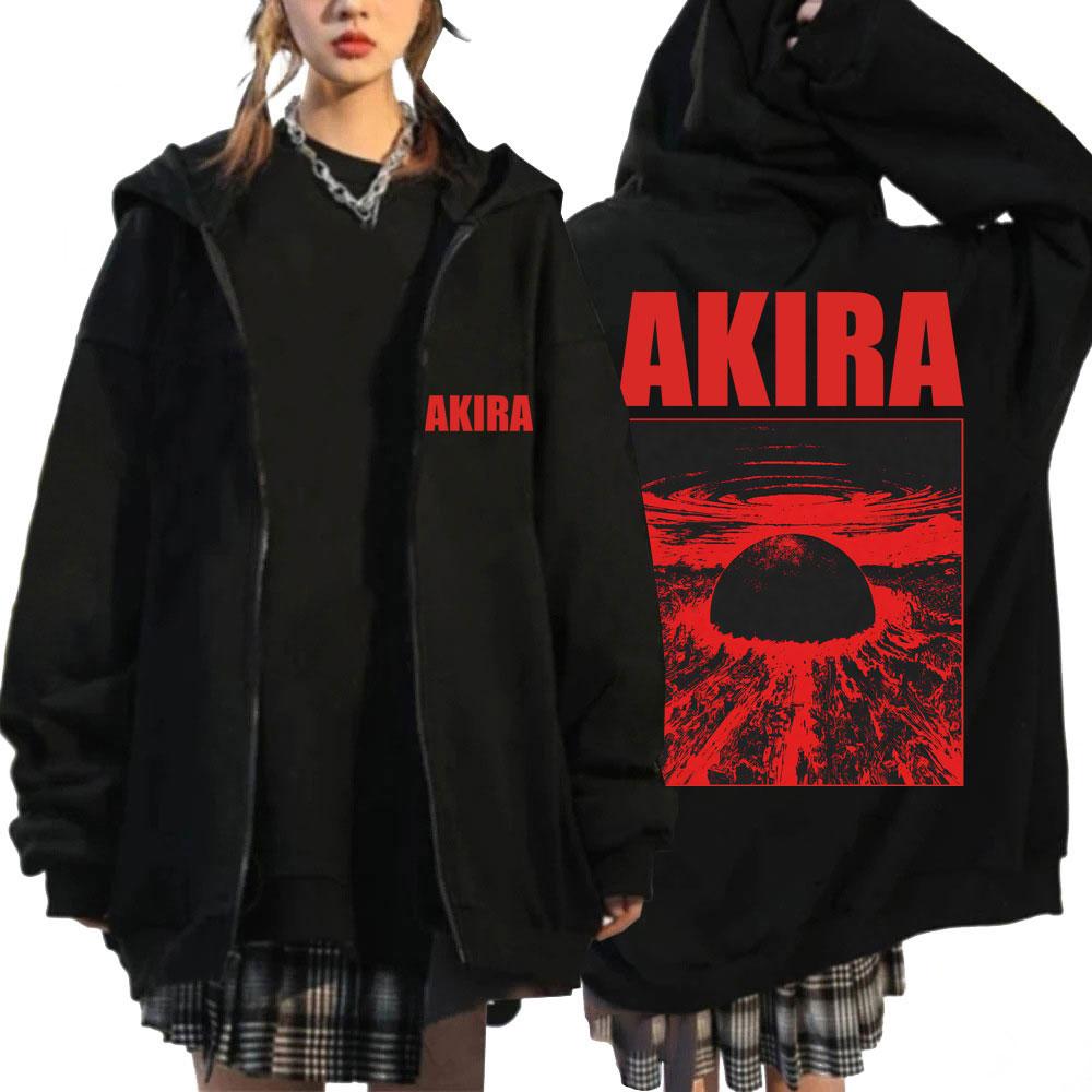 

Japan Anime Akira Zip Up Hoodie Science Fiction 90s Movie Shotaro Kaneda Trend Zip Up Sweatshirt Men Women Jackets S