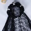 Dunkler Gothic-Stil Totenkopf Haaraccessoire Leichte Harz-Haarbänder Haarschmuck für Cosplays und Musikfestivals