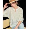 Women's Tencel Embroidered Hollow-Out Blouse