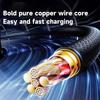 Digital Display Type C Cable 240W Super Fast Charging Cord Sturdy Nylon Braided USB-C Type-C Data Line for IPhone Samsung Xiaomi