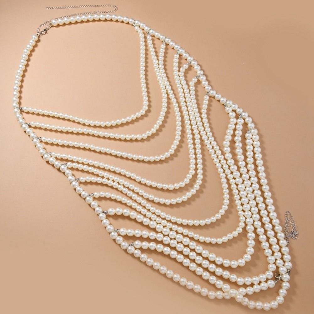 Sophisticated Pearl Body Chain For Night Out Fashion Accessories